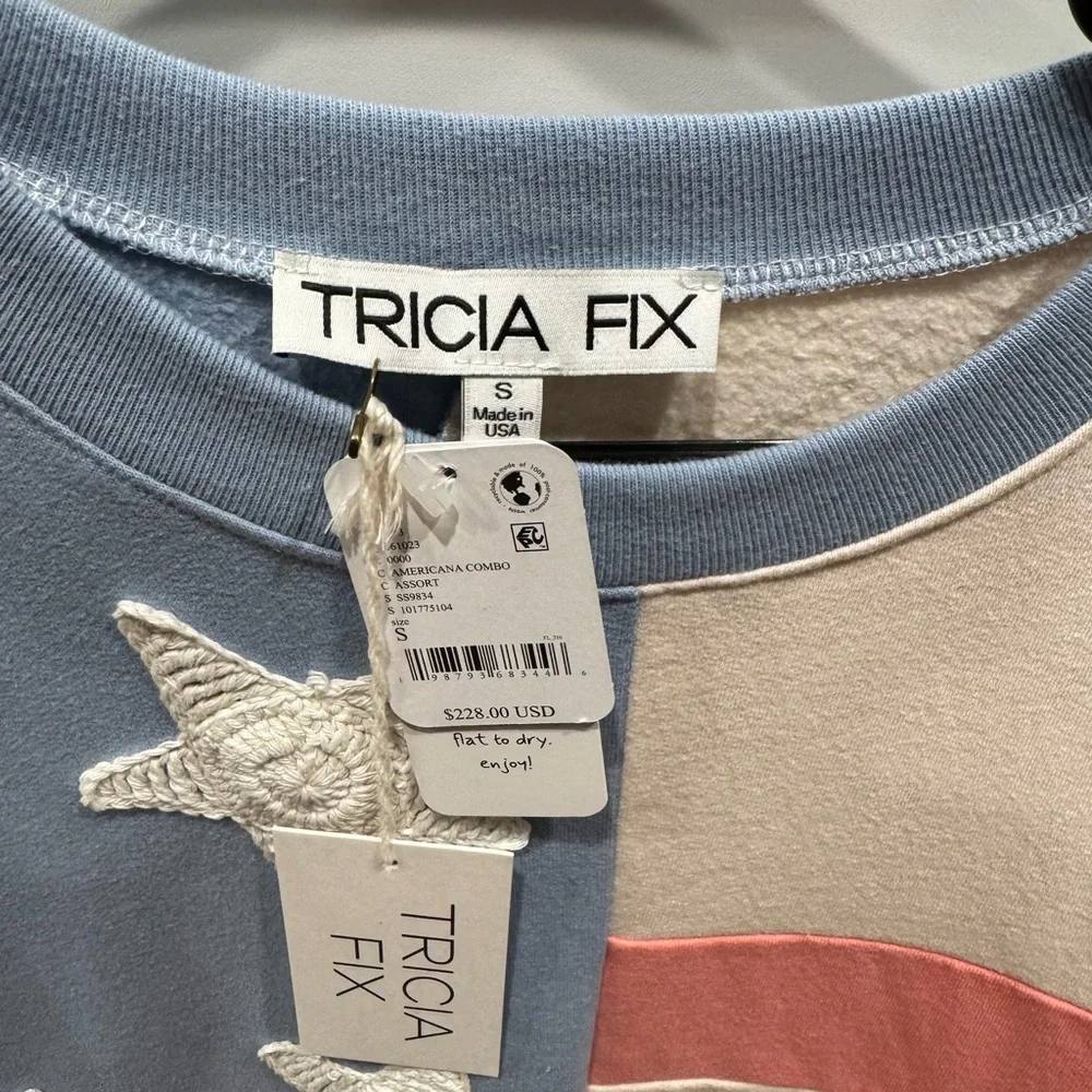 Tricia Fix flag Sweatshirt - Picture 2 of 5